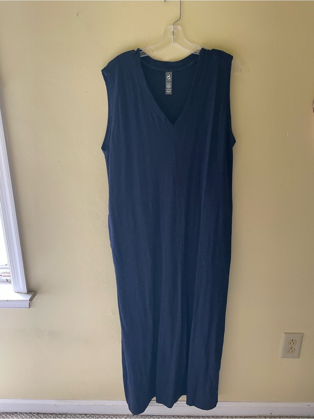Lou & Grey Navy Cotton Sleeveless V-Neck Maxi